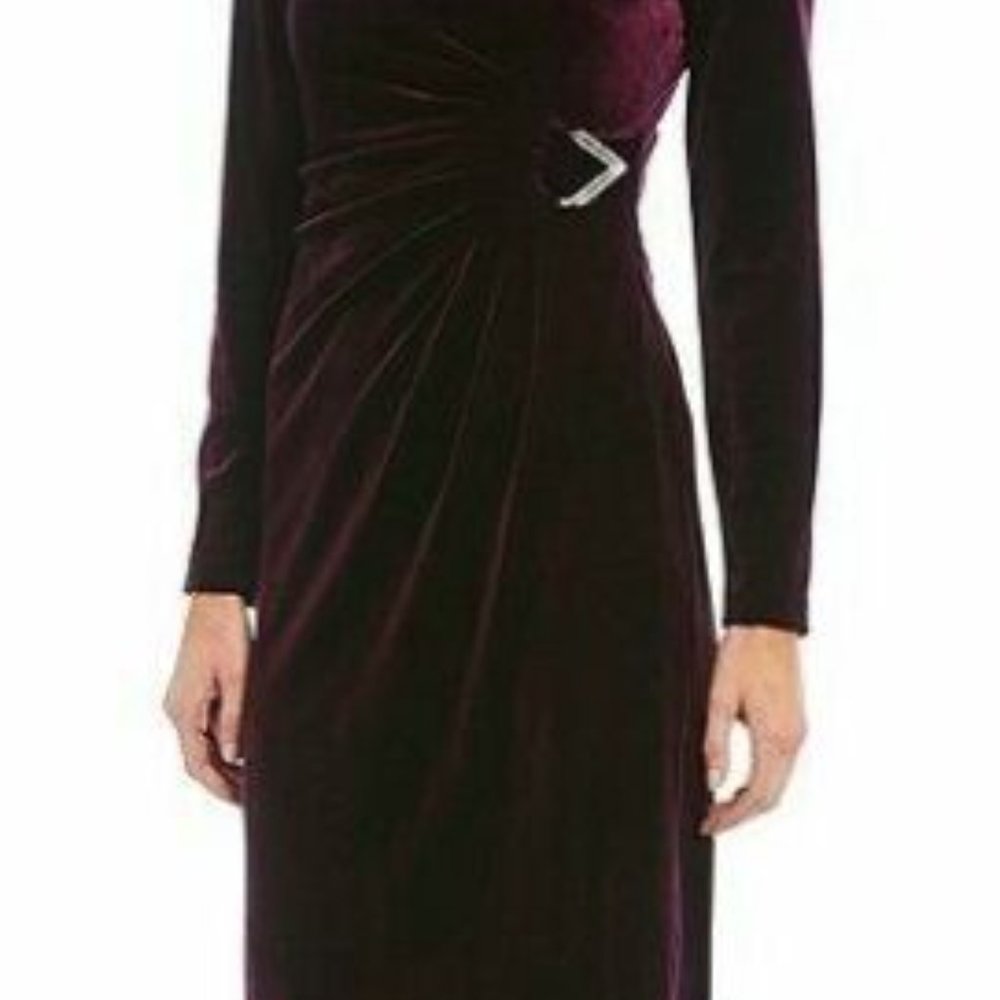 Jessica Howard Purple Long Sleeve Dress - Picture 3 of 10